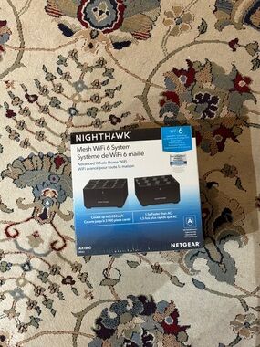 NETGEAR Nighthawk Mesh WiFi 6 System - Black and Blue Packaging